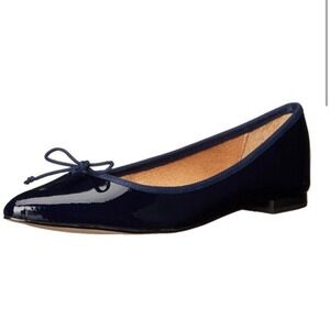 Corso Como Blue Patent Leather Pointed Toe Recital Bow Slip On Flats -‎ 6.5M